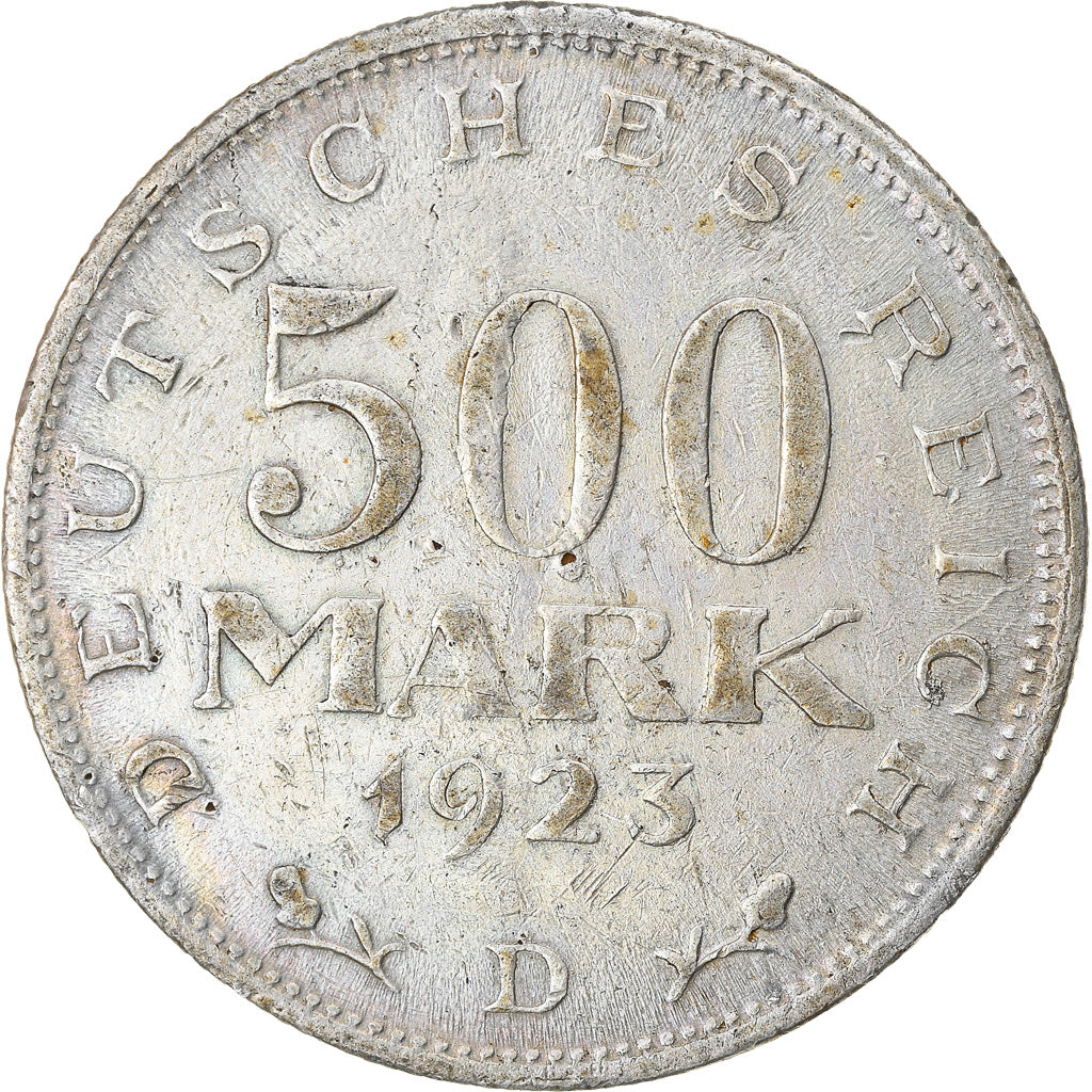 Münze, Deutschland, Weimarer Republik, 500 Mark, 1923, Munich, S+, Aluminium
