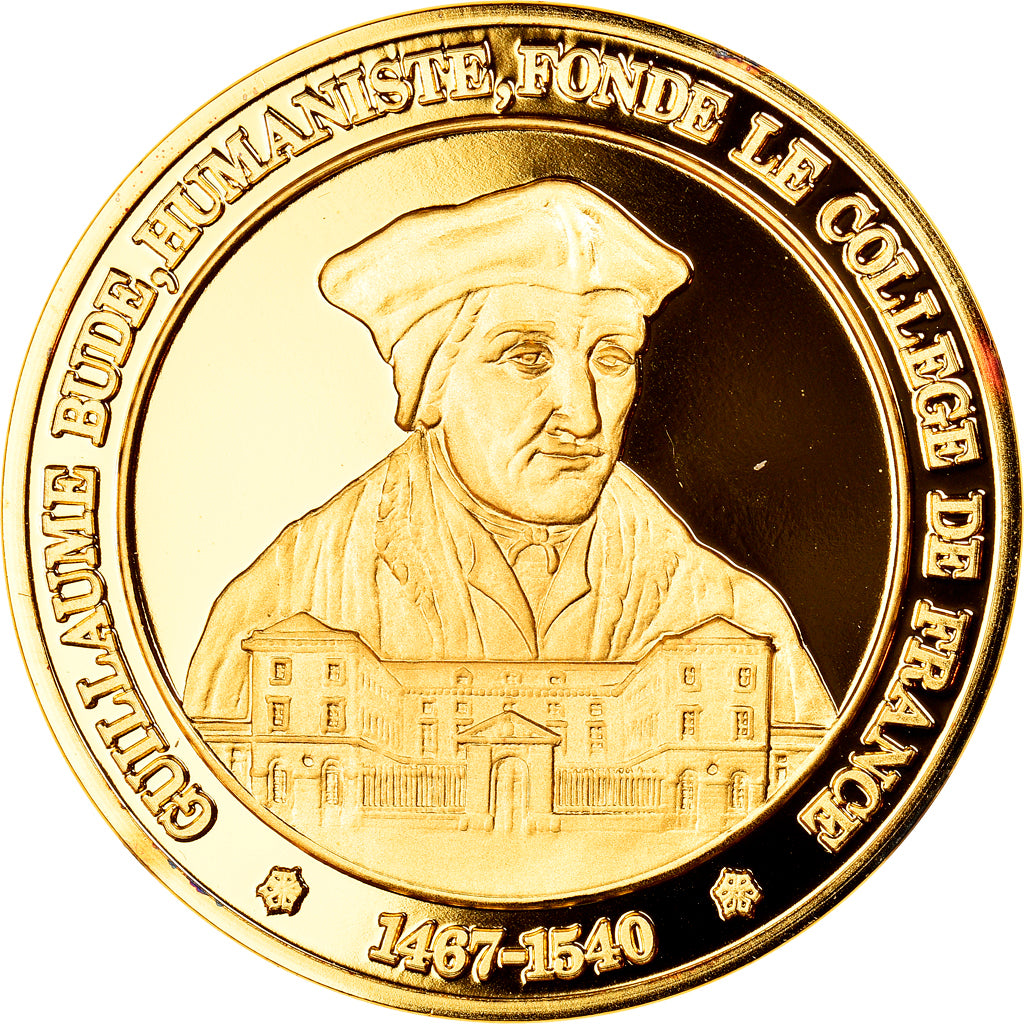 France, Medal, L'Histoire de France, Guillaume Bude, History, MS(65-70), Vermeil