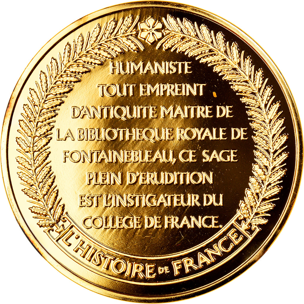 France, Medal, L'Histoire de France, Guillaume Bude, History, MS(65-70), Vermeil