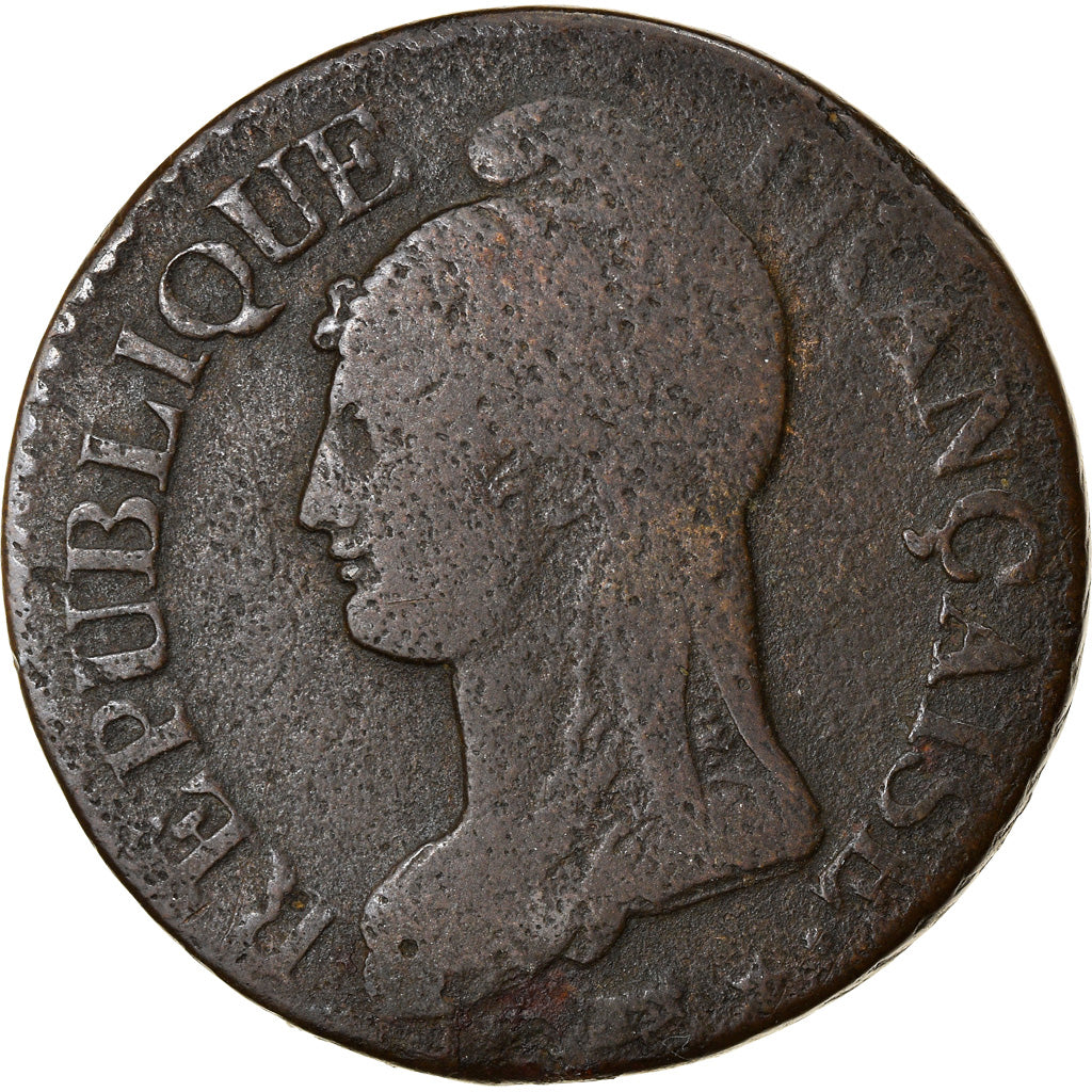 Coin, France, Dupré, 5 Centimes, AN 5, Paris, VF(30-35), Bronze, KM:640.1