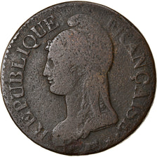 Coin, France, Dupré, 5 Centimes, AN 5, Paris, VF(30-35), Bronze, KM:640.1