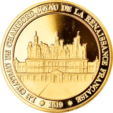 Francia, medaglia, Château de Chambord, Renaissance, History, FDC, Vermeil