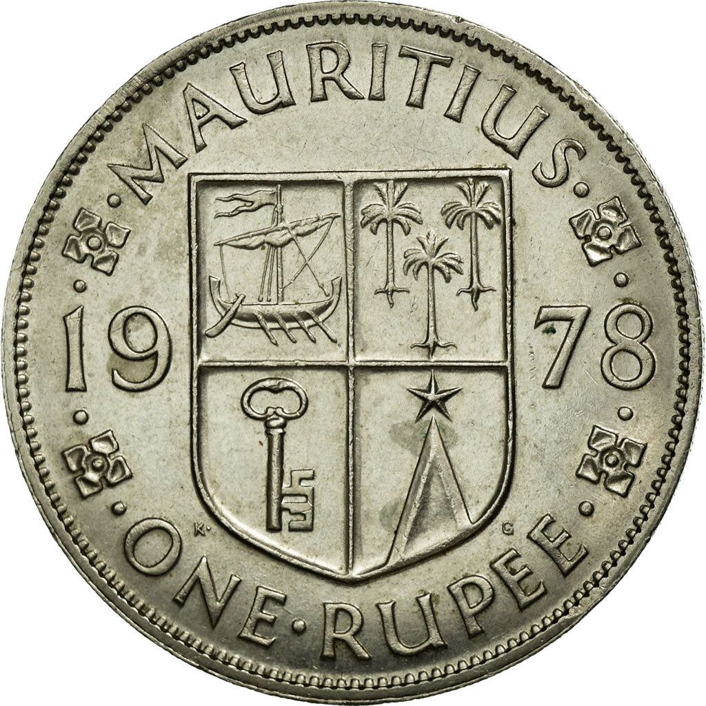 Coin, Mauritius, Elizabeth II, Rupee, 1978, AU(55-58), Copper-nickel, KM:35.1