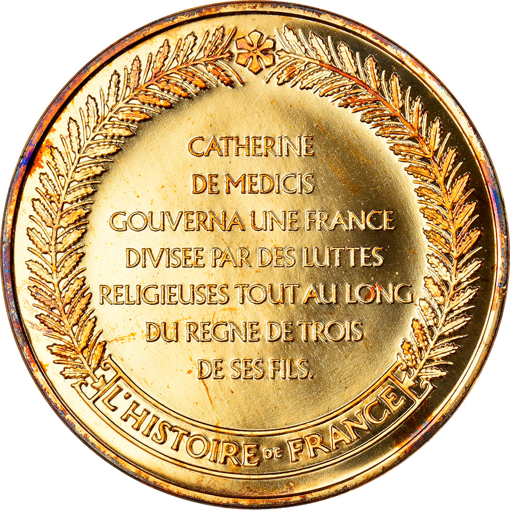 France, Medal, Catherine de Médicis, History, MS(65-70), Vermeil