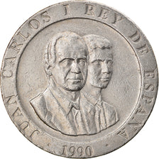 Moneta, Hiszpania, Juan Carlos I, 200 Pesetas, 1990, VF(30-35), Miedź-Nikiel