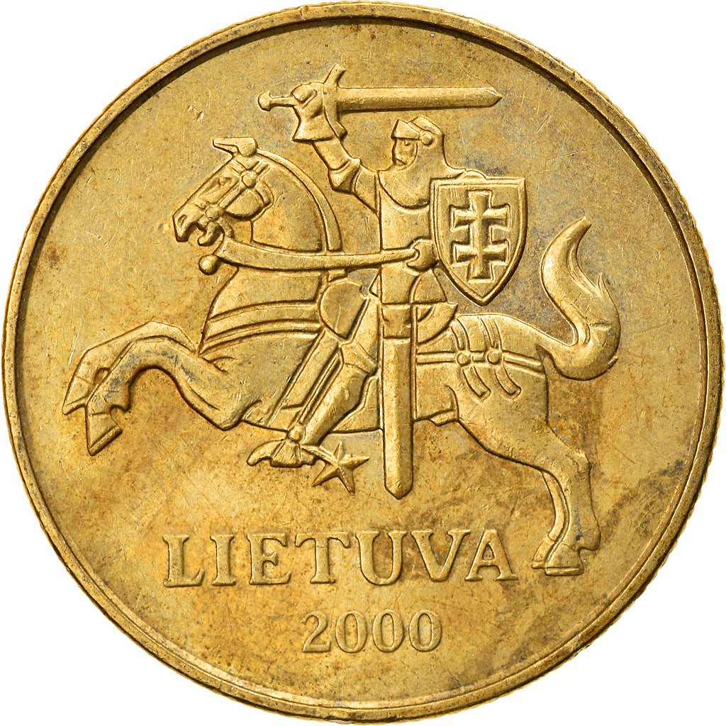 Moneta, Lituania, 50 Centu, 2000, BB, Nichel-ottone, KM:108