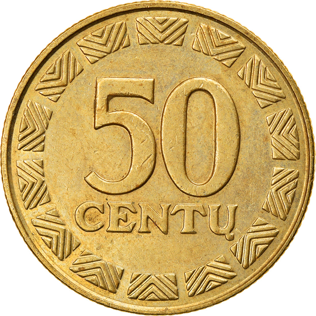 Moneta, Lituania, 50 Centu, 2000, BB, Nichel-ottone, KM:108