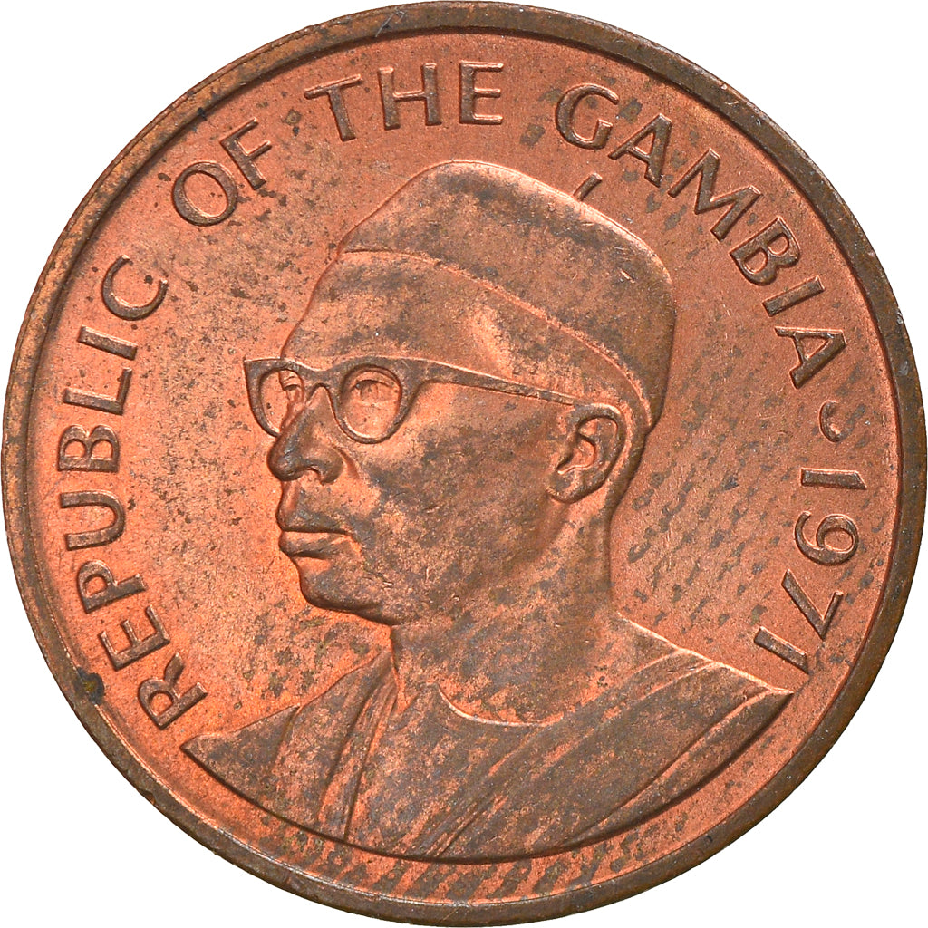 Coin, GAMBIA, THE, Butut, 1971, EF(40-45), Bronze, KM:8