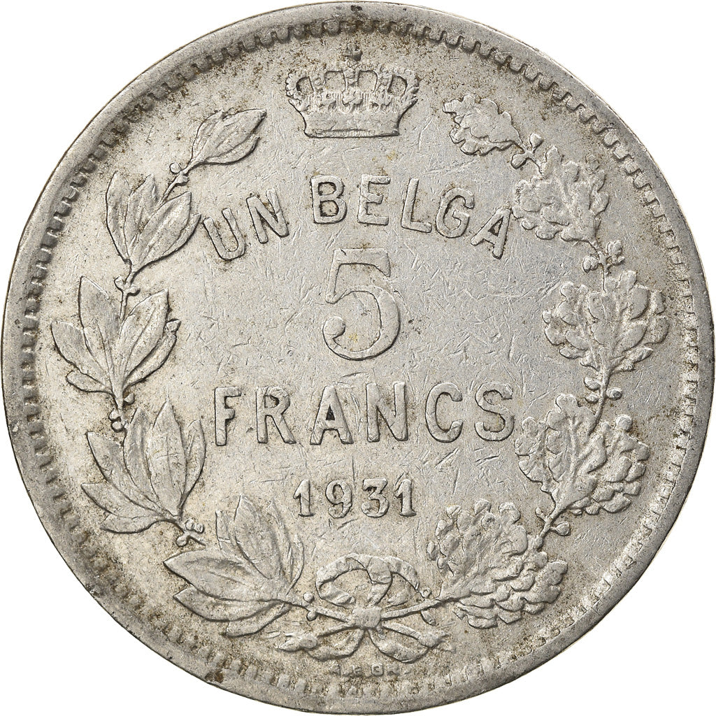 Monnaie, Belgique, 5 Francs, 5 Frank, 1931, TTB, Nickel, KM:97.1