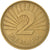 Coin, Macedonia, 2 Denari, 1993, EF(40-45), Brass, KM:3