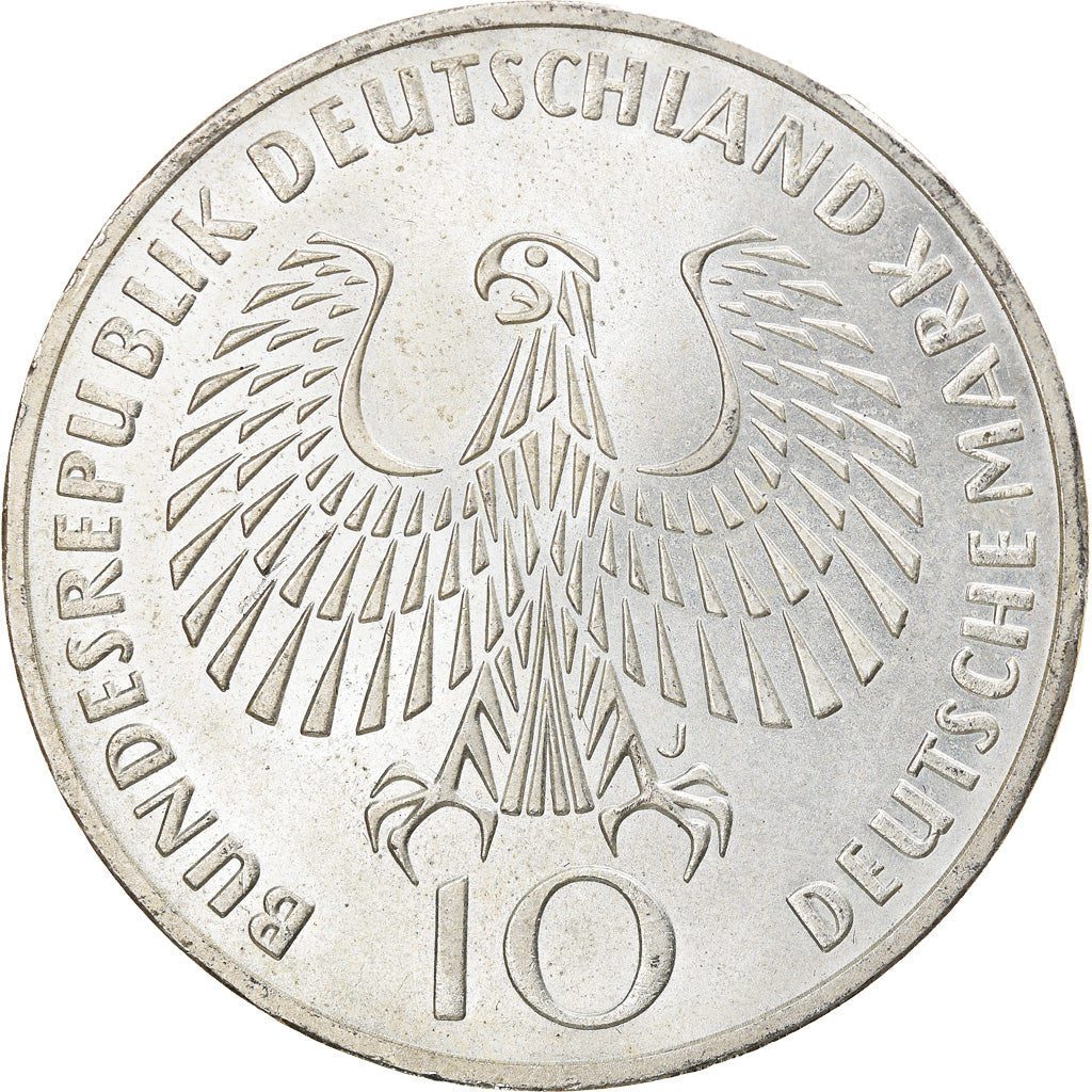 Coin, GERMANY - FEDERAL REPUBLIC, 10 Mark, 1972, Hamburg, MS(60-62), Silver