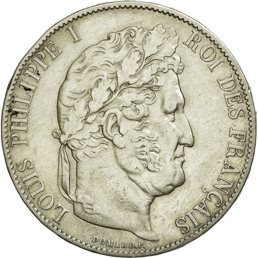 Coin, France, Louis-Philippe, 5 Francs, 1847, Paris, EF(40-45), Silver
