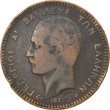 Coin, Greece, George I, 10 Lepta, 1878, VF(30-35), Copper, KM:55