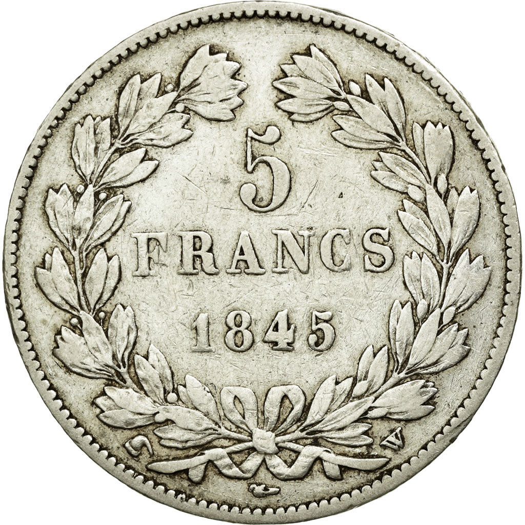 Coin, France, Louis-Philippe, 5 Francs, 1845, Paris, VF(30-35), Silver