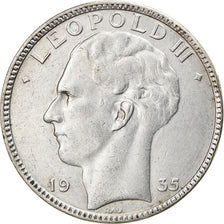 Coin, Belgium, 20 Francs, 20 Frank, 1935, EF(40-45), Silver, KM:105