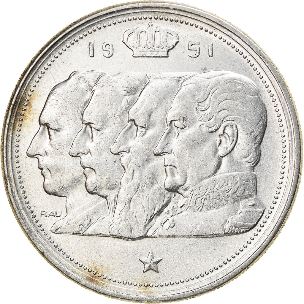 Monnaie, Belgique, 100 Francs, 100 Frank, 1951, TTB, Argent, KM:139.1