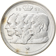 Coin, Belgium, 100 Francs, 100 Frank, 1951, EF(40-45), Silver, KM:139.1