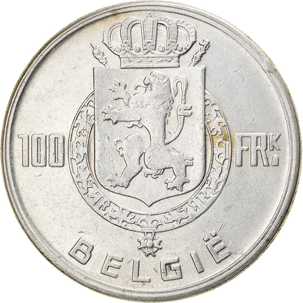 Monnaie, Belgique, 100 Francs, 100 Frank, 1951, TTB, Argent, KM:139.1