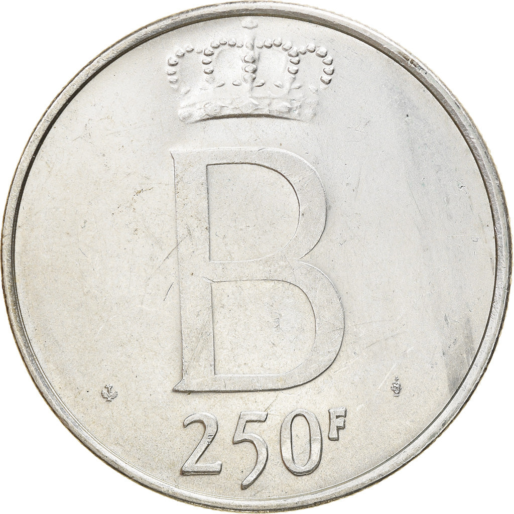Moneda, Bélgica, 250 Francs, 250 Frank, 1976, Brussels, MBC, Plata, KM:157.1