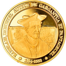 France, Medal, L'Histoire de France, Rabelais, History, MS(65-70), Vermeil