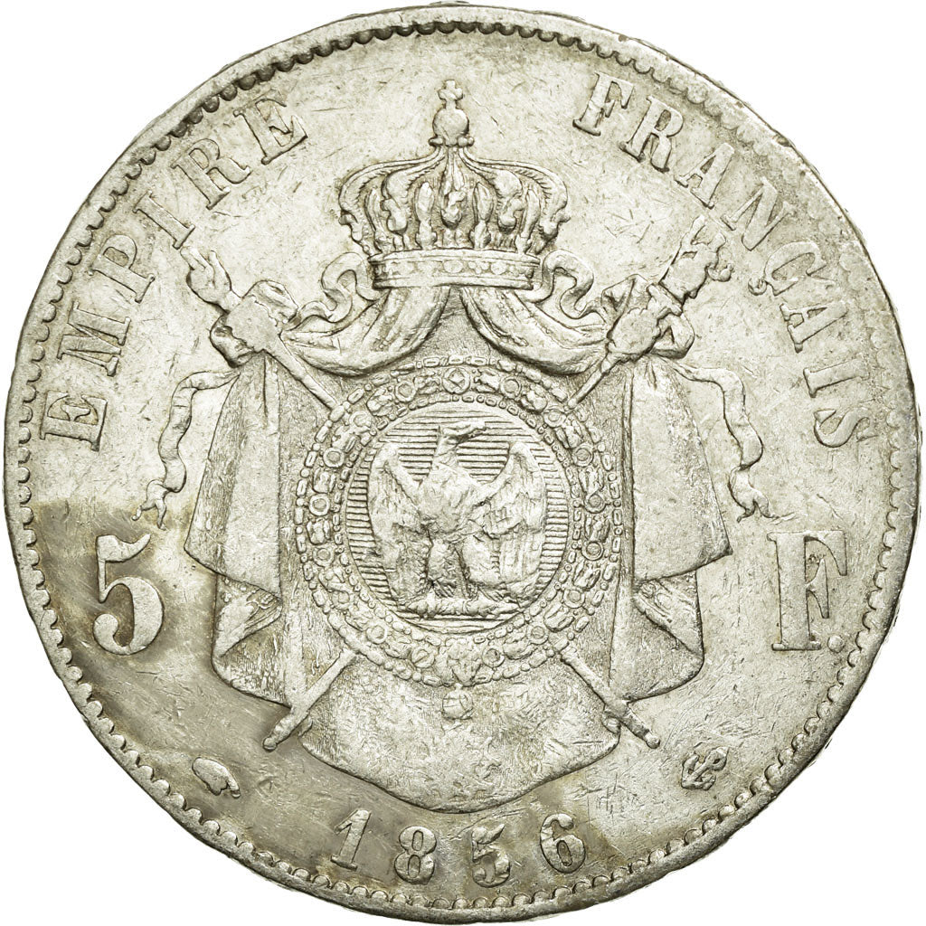 Monnaie, France, Napoleon III, Napoléon III, 5 Francs, 1856, Paris, TB+