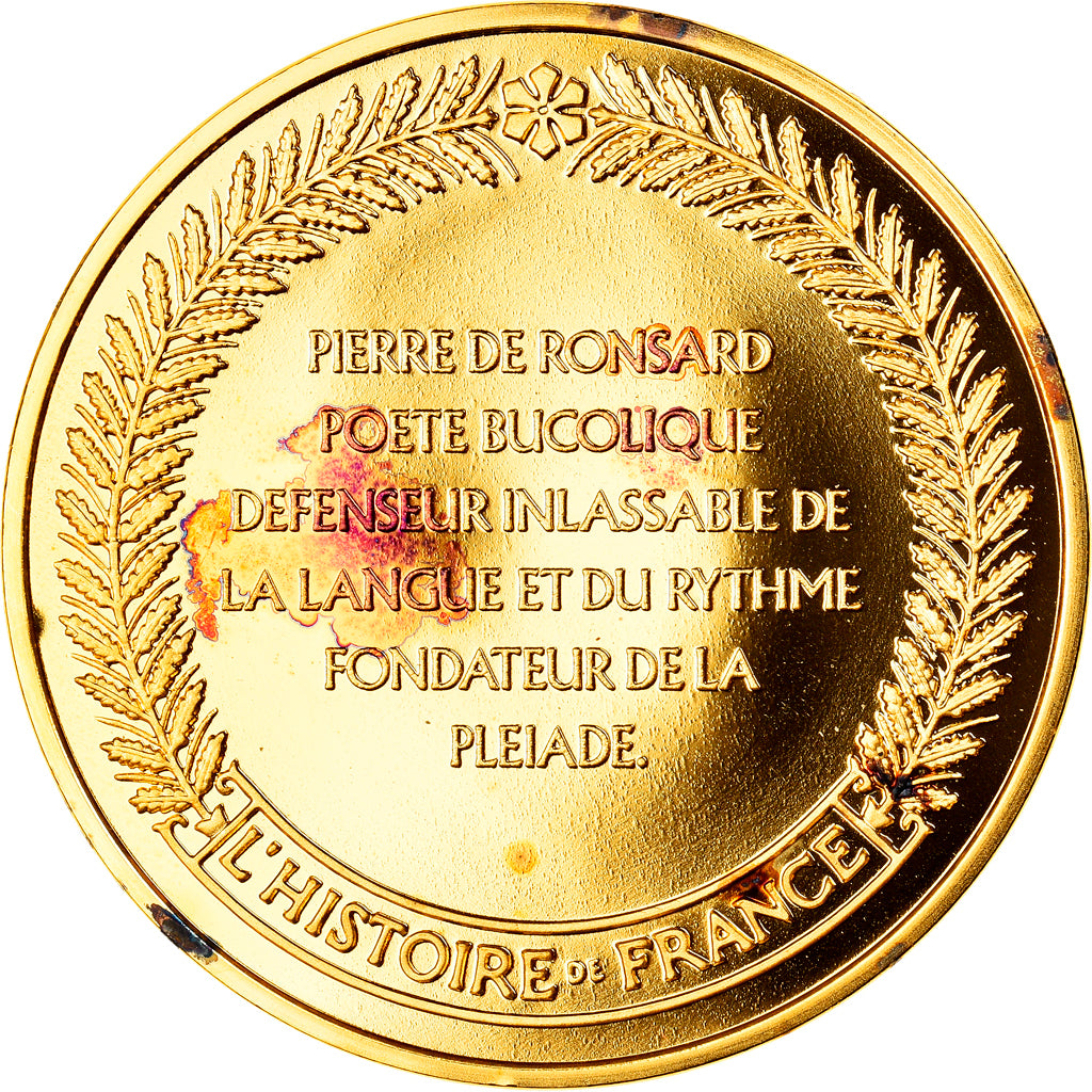 France, Médaille, Littérature, Pierre de Ronsard, History, FDC, Vermeil