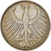 Munten, Federale Duitse Republiek, 5 Mark, 1951, Hamburg, FR+, Zilver, KM:112.1