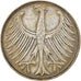 Münze, Bundesrepublik Deutschland, 5 Mark, 1951, Hamburg, S+, Silber, KM:112.1
