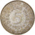 Moneda, ALEMANIA - REPÚBLICA FEDERAL, 5 Mark, 1951, Hamburg, BC+, Plata