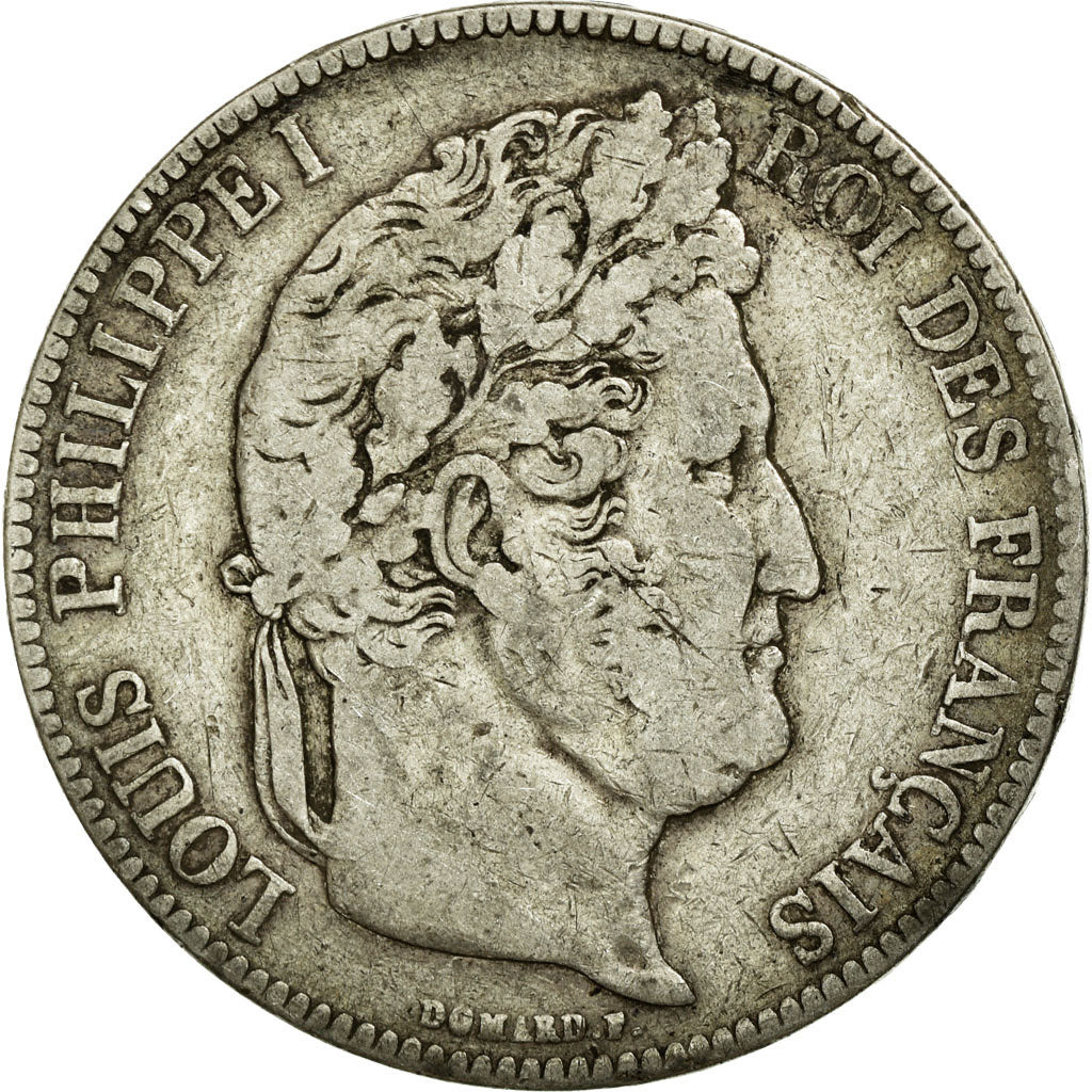 Monnaie, France, Louis-Philippe, 5 Francs, 1837, Strasbourg, TB, Argent