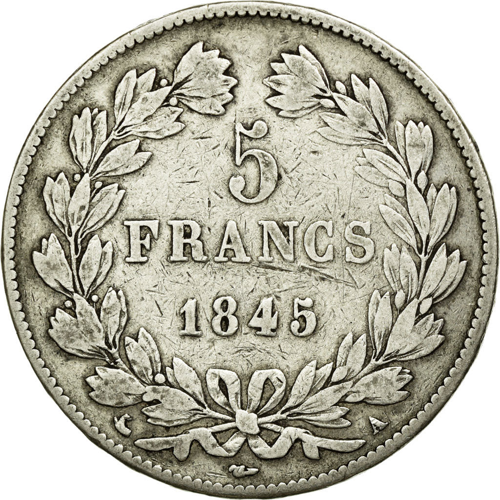 Coin, France, Louis-Philippe, 5 Francs, 1845, Paris, VF(30-35), Silver