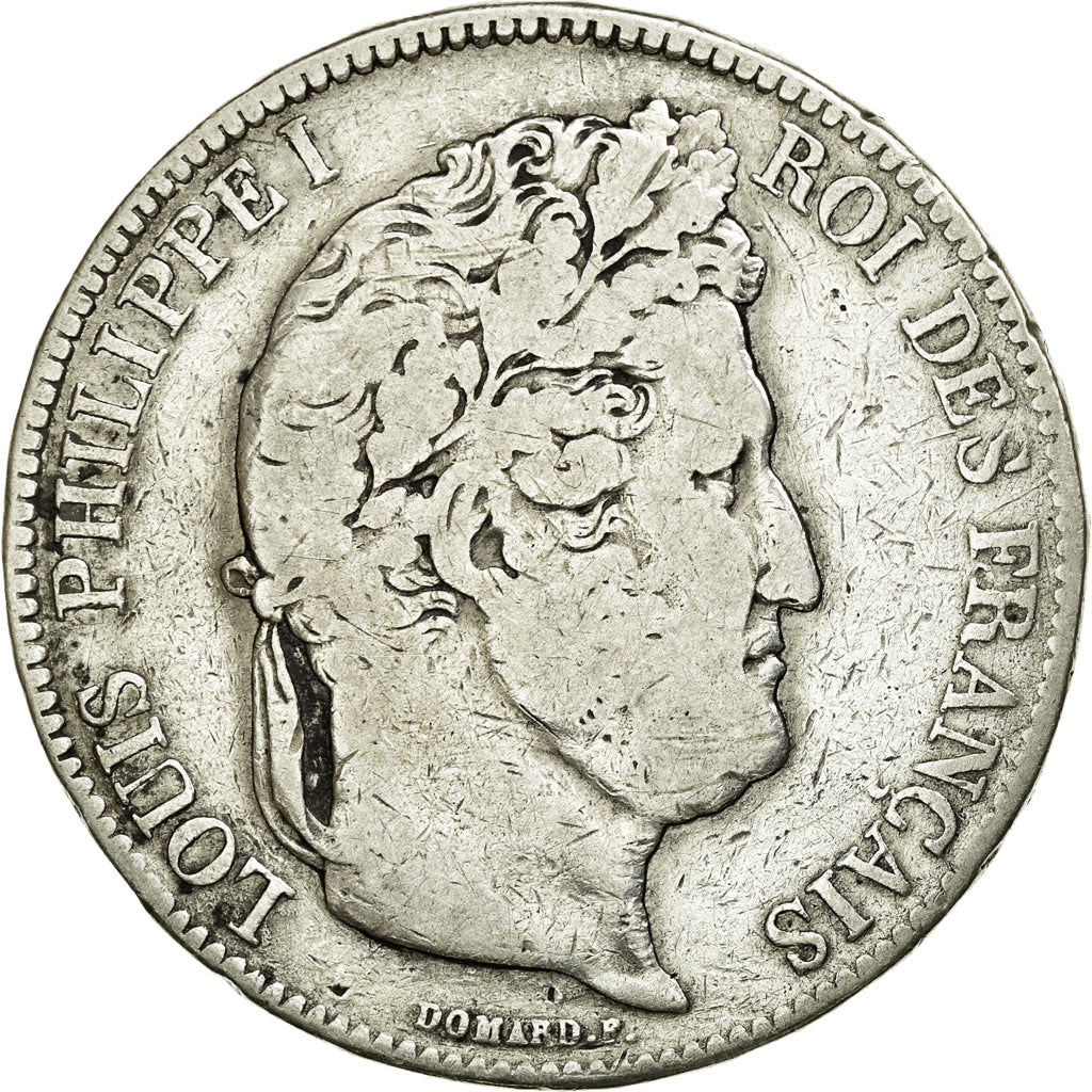 Coin, France, Louis-Philippe, 5 Francs, 1832, Bordeaux, VF(20-25), Silver