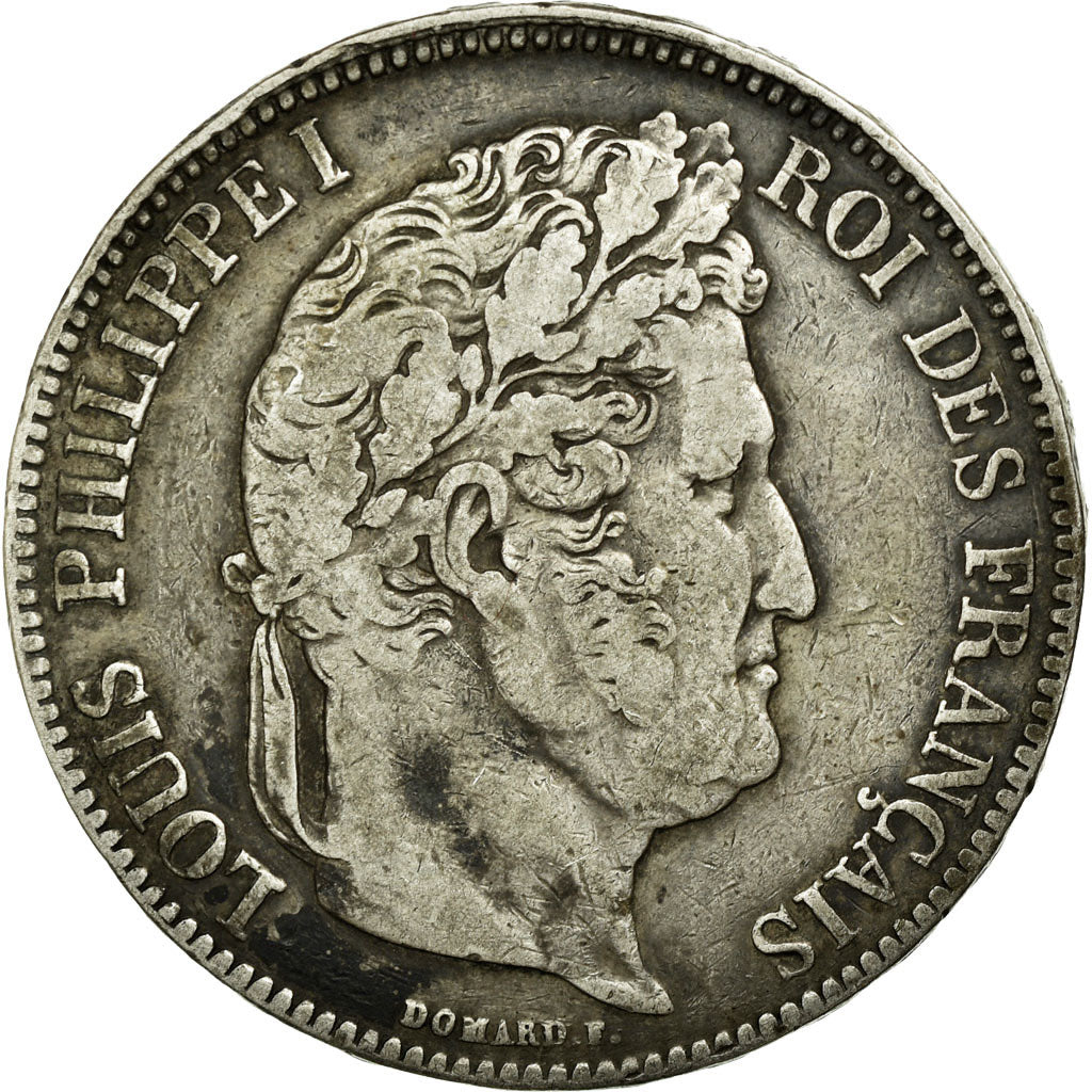 Coin, France, Louis-Philippe, 5 Francs, 1834, Lille, VF(30-35), Silver