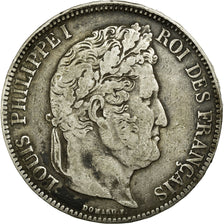 Coin, France, Louis-Philippe, 5 Francs, 1834, Lille, VF(30-35), Silver
