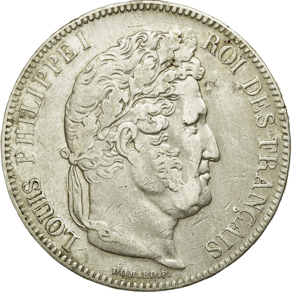Coin, France, Louis-Philippe, 5 Francs, 1842, Lille, EF(40-45), Silver
