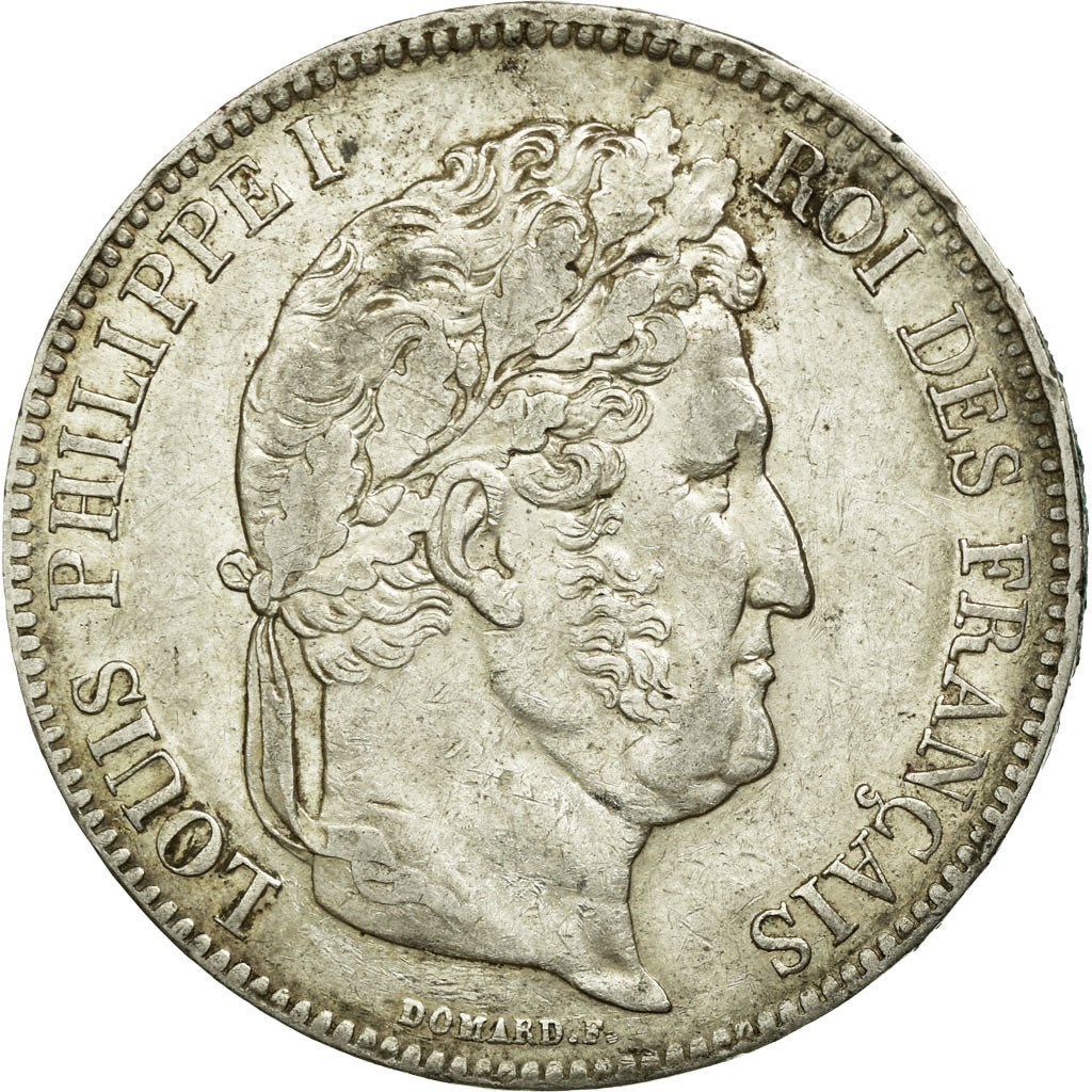Coin, France, Louis-Philippe, 5 Francs, 1839, Lille, EF(40-45), Silver