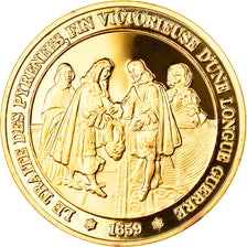 Francia, medaglia, Louis XIV, Traité des Pyrénées, History, FDC, Vermeil