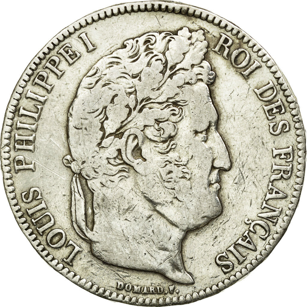 Coin, France, Louis-Philippe, 5 Francs, 1837, Lille, VF(20-25), Silver