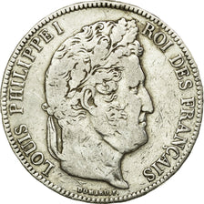 Coin, France, Louis-Philippe, 5 Francs, 1837, Lille, VF(20-25), Silver