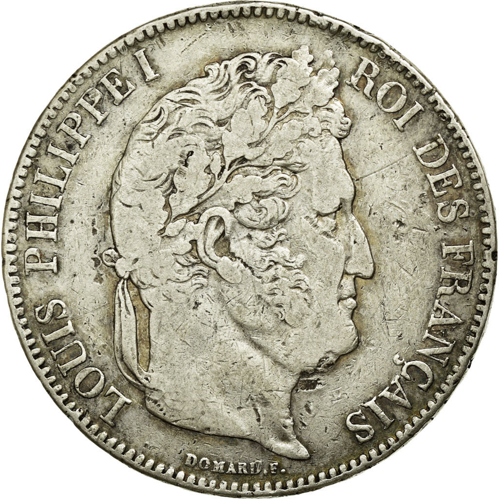 Coin, France, Louis-Philippe, 5 Francs, 1836, Rouen, VF(20-25), Silver