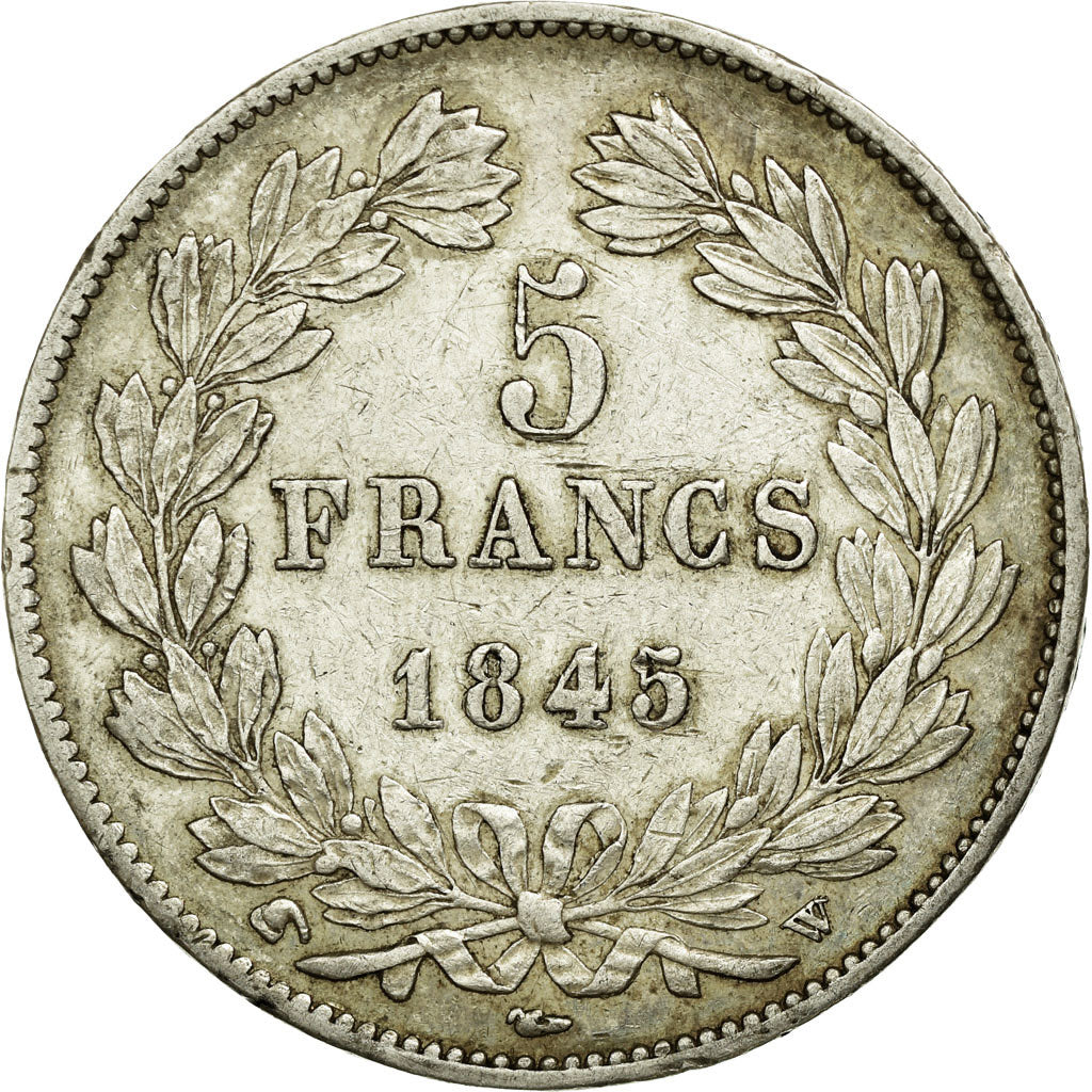 Coin, France, Louis-Philippe, 5 Francs, 1845, Lille, EF(40-45), Silver