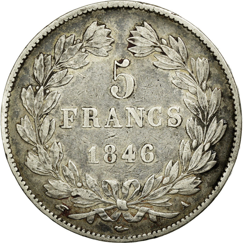 Coin, France, Louis-Philippe, 5 Francs, 1846, Paris, VF(30-35), Silver