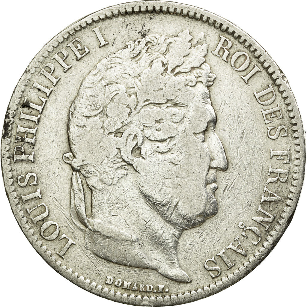 Coin, France, Louis-Philippe, 5 Francs, 1831, Strasbourg, VF(20-25), Silver