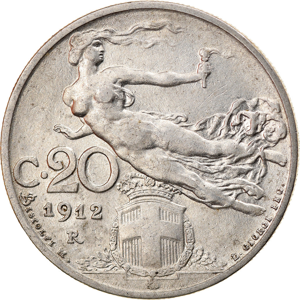 Monnaie, Italie, Vittorio Emanuele III, 20 Centesimi, 1912, Rome, TTB, Nickel