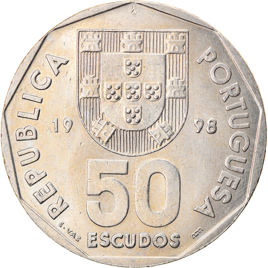 Moeda, Portugal, 50 Escudos, 1998, EF(40-45), Cobre-níquel, KM:636
