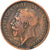 Moneda, Gran Bretaña, George V, 1/2 Penny, 1916, BC+, Bronce, KM:809