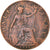 Moneta, Wielka Brytania, George V, 1/2 Penny, 1916, VF(30-35), Bronze, KM:809