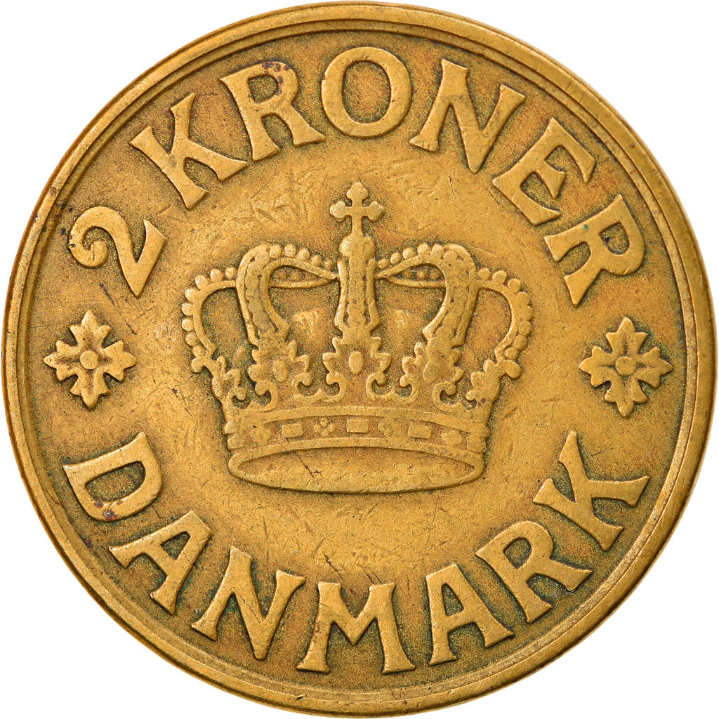 Münze, Dänemark, Christian X, 2 Kroner, 1925, Copenhagen, S+, Aluminum-Bronze