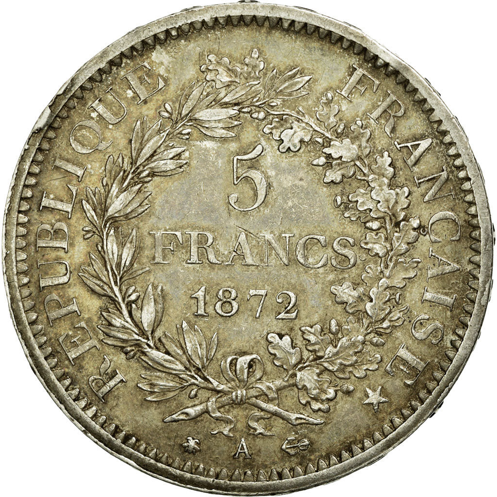Monnaie, France, Hercule, 5 Francs, 1872, Paris, TTB, Argent, KM:820.1