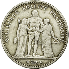 Coin, France, Hercule, 5 Francs, 1877, Paris, VF(30-35), Silver, KM:820.1